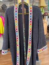 Load image into Gallery viewer, Open Front Multi-Colored Trim Cardigan
