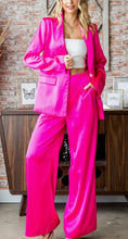 Load image into Gallery viewer, Hot Pink Satin Blazer
