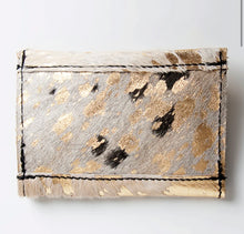 Load image into Gallery viewer, Metallic Cowhide Cardholder
