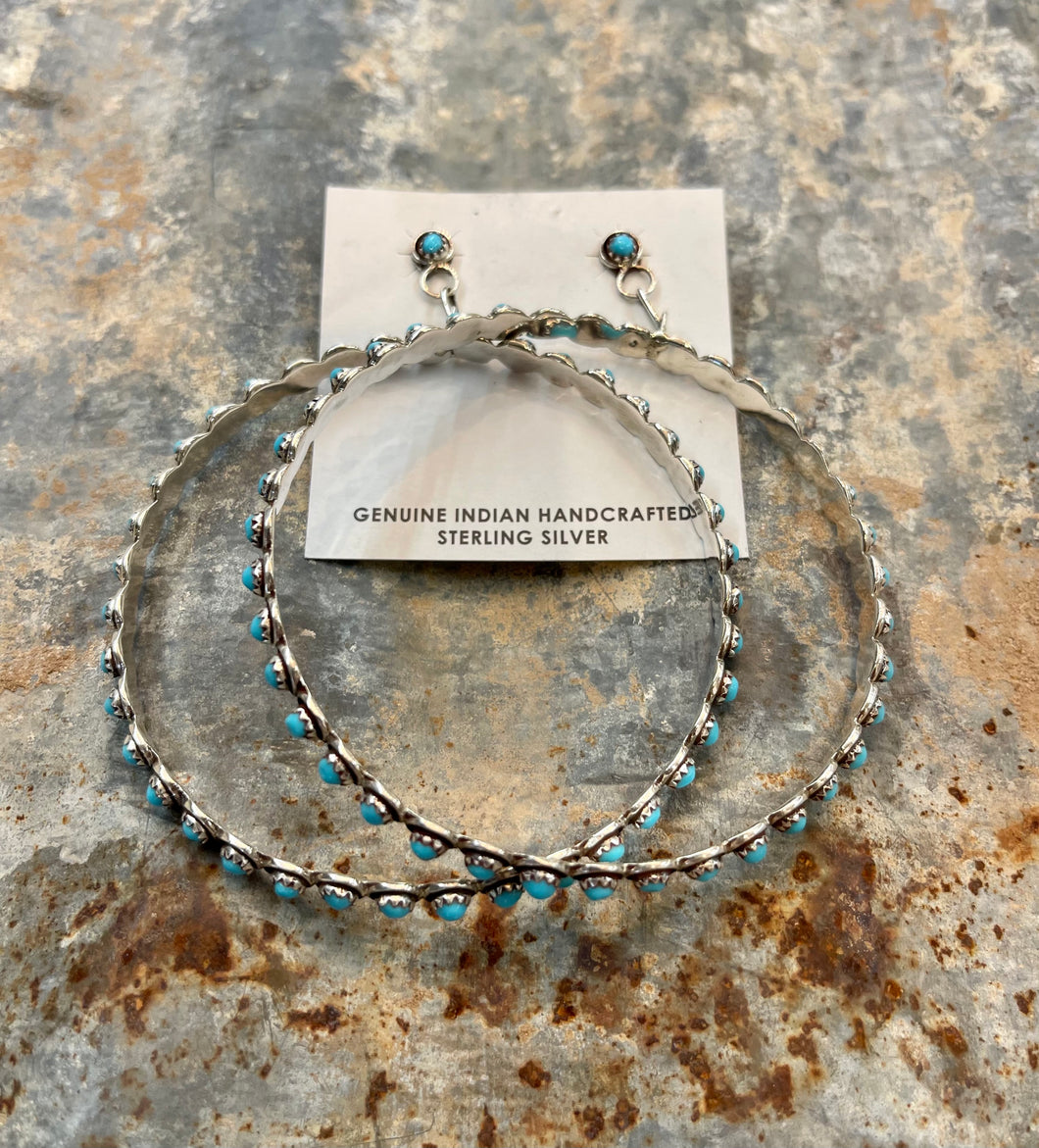 3” Zuni Hoop Earrings