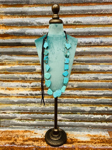 Turquoise Slab Necklace