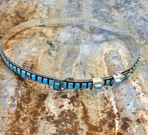 Turquoise/Silver Hat Band