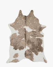 Load image into Gallery viewer, Faux Cowhide Rug Champagne/Taupe
