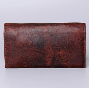 Tooled Leather Buckstitch Wallet