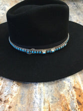 Load image into Gallery viewer, Turquoise/Silver Hat Band
