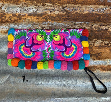 Load image into Gallery viewer, PomPom Embroidered Clutch
