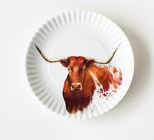 Load image into Gallery viewer, Longhorn Plate- set of 4
