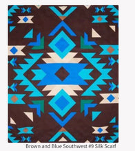 Load image into Gallery viewer, 100% Silk Aztec &amp; Paisley Print Wild Rag
